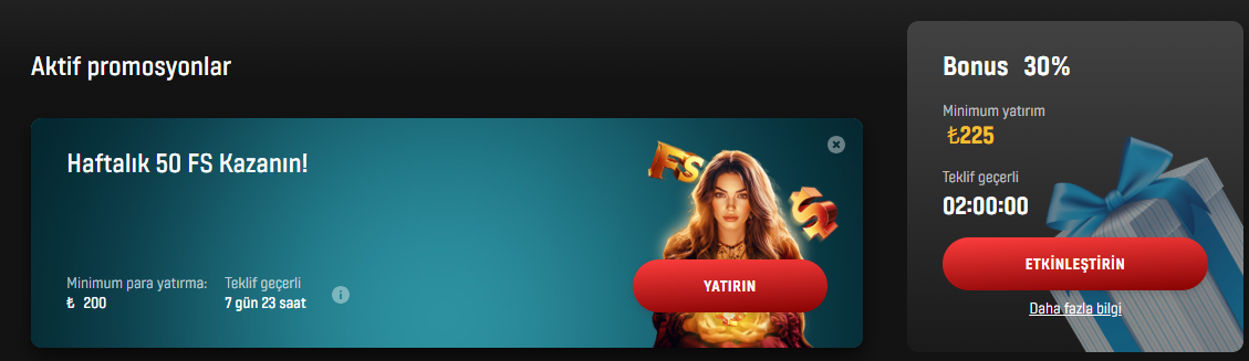 Başarıbet freespin bonusu alma ekranı