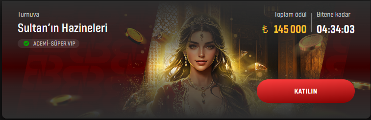 Başarıbet Sultan’ın Hazineleri turnuvası ekranı